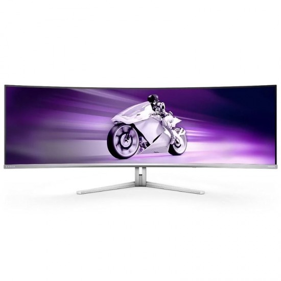 Monitor gaming ultrapanorámico curvo philips evnia 8000 49m2c8900l 49'/ dual qhd/ 0.03ms/ 144hz/ oled/ multimedia/ blanco