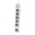Regleta con Interruptor Philips CHP2164W/62/ 6 Tomas de corriente/ Cable 1.5m/ Blanco