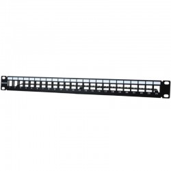 Patch Panel Phasak PA 3424/ 24 Puertos/ Cat.6/ Altura 1U/ Gestión de Cable/ Conectores RJ45 UTP No Incluidos