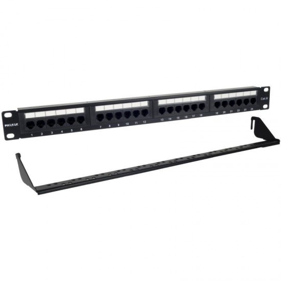 Patch panel phasak pu 2424/ 24 puertos/ cat.6/ altura 1u/ gestión de cables Patch panel phasak pu 2424/ 24 puertos/ cat.6/ altura 1u/ gestión de cables