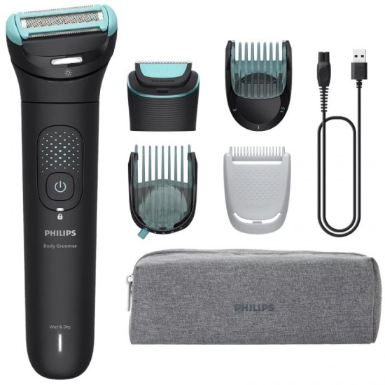 Cortabarbas philips body groomer 7000 series bg7470/15/ con batería/ 5 accesorios Cortabarbas philips body groomer 7000 series bg7470/15/ con batería/ 5 accesorios