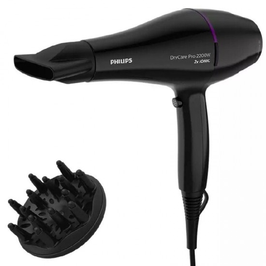 Secador philips drycare pro bhd274/ 2200w/ negro y violeta Secador philips drycare pro bhd274/ 2200w/ negro y violeta