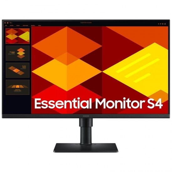 Monitor profesional samsung essential monitor s4 s24d406gau/ 24'/ full hd/ multimedia/ regulable en altura/ negro