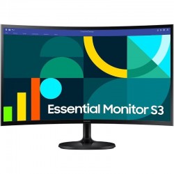 Monitor Profesional Curvo Samsung Essential Monitor S3 S36GD S27D360GAU/ 27'/ Full HD/ Negro