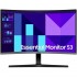 Monitor Profesional Curvo Samsung Essential Monitor S3 S39GD S27D396GAU 27'/ Full HD/ Multimedia/ Negro y Plata