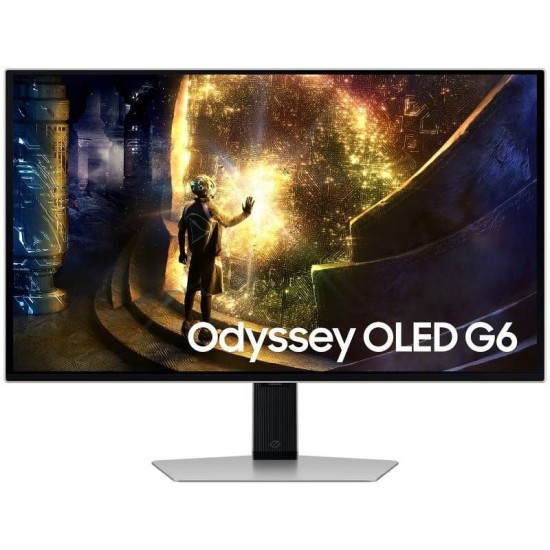 Smart monitor gaming samsung oled odyssey g6 s27dg610su 27'/ qhd/ 0.03ms/ 240hz/ va/ regulable en altura/ smart tv/ plata