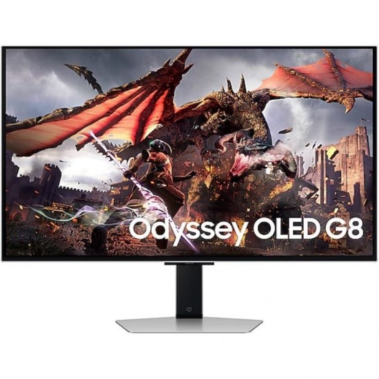 Smart monitor gaming samsung odyssey oled g8 s32dg800su 32'/ 4k/ 0.03ms/ 240hz/ multimedia/ regulable en altura/ smart tv/ plata
