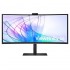 Monitor Profesional Ultraparonámico Curvo Samsung ViewFinity S6 S34C652VAU 34'/ UWQHD/ Webcam/ Multimedia/ Regulable en Altura/ Negro