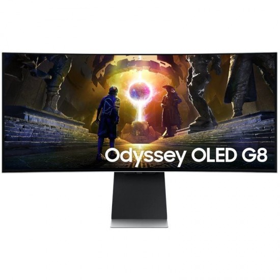 Smart monitor gaming ultrapanorámico curvo samsung g8 odyssey oled s34dg850su 34'/ wqhd/ 0.03ms/ 175hz/ multimedia/ regulable