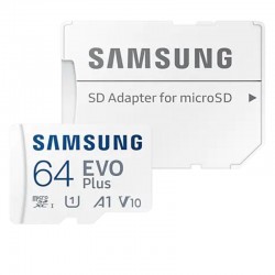 Tarjeta de Memoria Samsung EVO Plus 2023 64GB microSD XC con Adaptador/ Clase 10/ 160MBs Tarjeta de Memoria Samsung EVO Plus 2023 64GB microSD XC con Adaptador/ Clase 10/ 160MBs