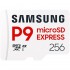 Tarjeta de Memoria Samsung P9 Express 256GB microSD XC/ Clase 10/ 800MBs