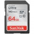 Tarjeta de Memoria SanDisk Ultra 64GB SD HC UHS-I - SDXC/ Clase 10/ 140MBs