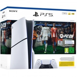 Consola Sony Playstation 5 - PS5 Slim Estándar 1TB/ Incluye Mando Dual Sense y Código de Juego EA Sports FC 26/ Chassis E
