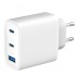 Cargador de Pared SPC Ultra Fast Charger 4342B/ 2xUSB Tipo-C/ 1xUSB/ 65W/ Blanco
