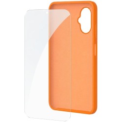 Funda Silicona + Protector de Pantalla de Cristal Templado SPC Wuum One Protection Pack 4354P/ Compatible con SPC Wuum One/ Naranja Funda Silicona + Protector de Pantalla de Cristal Templado SPC Wuum One Protection Pack 4354P/ Compatible con SPC Wuum One/ Naranja