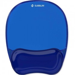 Alfombrilla Ergonómica Subblim Ergo Cristal Flex MousePad/ Azul Oscuro