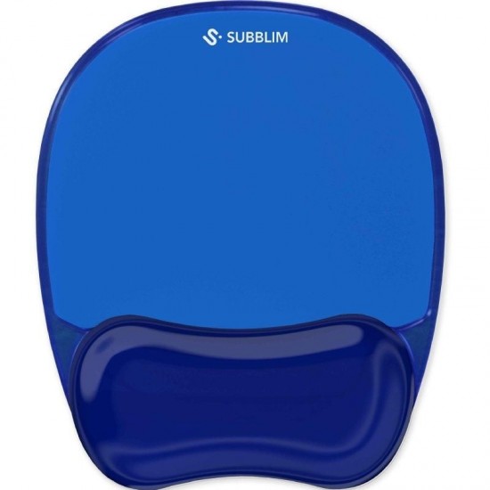 Alfombrilla ergonómica subblim ergo cristal flex mousepad/ azul oscuro