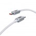 Cable USB 2.0 Tipo-C Subblim Optimus/ USB Tipo-C Macho - USB Tipo-C Macho/ Hasta 60W/ 480Mbps/ 2m/ Blanco