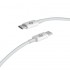 Cable USB 2.0 Tipo-C Subblim Cable Plus/ USB Tipo-C Macho - USB Tipo-C Macho/ Hasta 100W/ 480Mbps/ 2m/ Blanco