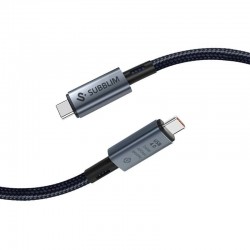 Cable USB 4.0 Tipo-C Subblim Cable High/ USB Tipo-C Macho - USB Tipo-C Macho/ Hasta 240W/ 40Gbps 1.5m/ Negro Cable USB 4.0 Tipo-C Subblim Cable High/ USB Tipo-C Macho - USB Tipo-C Macho/ Hasta 240W/ 40Gbps 1.5m/ Negro