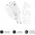 Cargador de Pared GaN Subblim 45W Charger USB C+C/ 2xUSB Tipo-C/ 45W