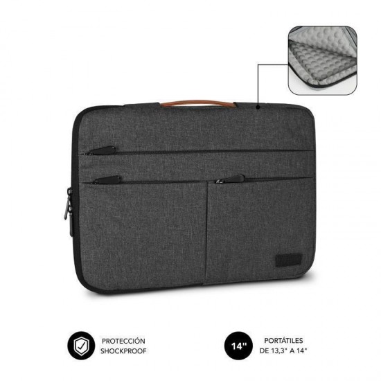 Funda subblim air padding 360 sleeve para portátiles hasta 14'/ gris oscuro Funda subblim air padding 360 sleeve para portátiles hasta 14'/ gris oscuro