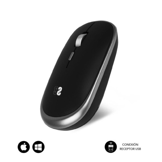 Ratón mini inalámbrico subblim wireless mini/ hasta 1600 dpi/ gris espacial Ratón mini inalámbrico subblim wireless mini/ hasta 1600 dpi/ gris espacial