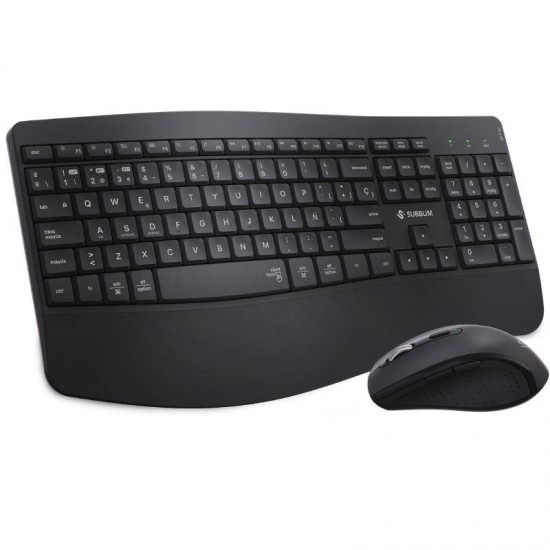 Teclado y ratón inalámbrico subblim combo dual office prowave/ negro