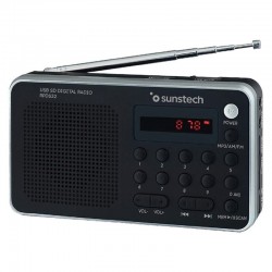 Radio Portátil Sunstech RPD32SL/ con Batería/ Negra y Plateada Radio Portátil Sunstech RPD32SL/ con Batería/ Negra y Plateada