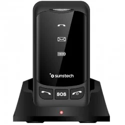 Teléfono Móvil Sunstech CELT25BK para Personas Mayores/ Negro Teléfono Móvil Sunstech CELT25BK para Personas Mayores/ Negro