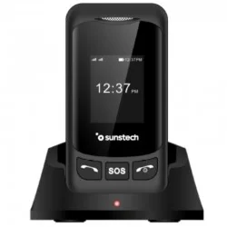 Teléfono Móvil Sunstech CELT26 para Personas Mayores/ Negro Teléfono Móvil Sunstech CELT26 para Personas Mayores/ Negro