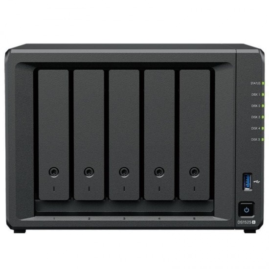 Nas synology diskstation ds1525+/ 5 bahías 3.5'- 2.5'/ 8gb ddr4/ formato torre