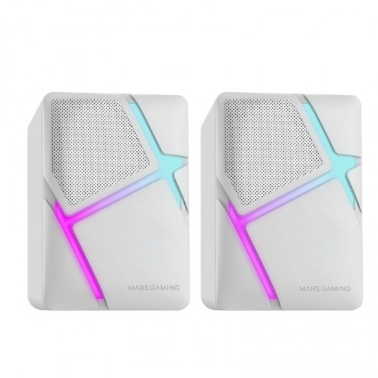 Altavoces mars gaming ms-h/ 10w/ 2.0/ blancos