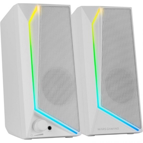 Altavoces mars gaming ms72/ 15w/ 2.0/ blancos
