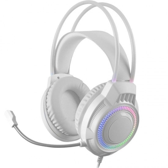Auriculares gaming con micrófono mars gaming mh124w/ jack 3.5/ blancos