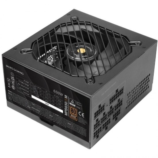 Fuente de alimentación mars gaming mpb650sim/ 650w/ ventilador 12cm/ 80 plus bronze