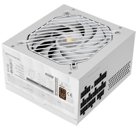 Fuente de alimentación mars gaming mpb650sim/ 650w/ ventilador 12cm/ 80 plus bronze/ blanca Fuente de alimentación mars gaming mpb650sim/ 650w/ ventilador 12cm/ 80 plus bronze/ blanca