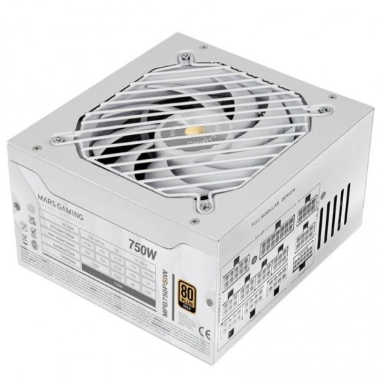 Fuente de alimentación mars gaming mpb750psi/ 750w/ ventilador 14cm/ 80 plus gold