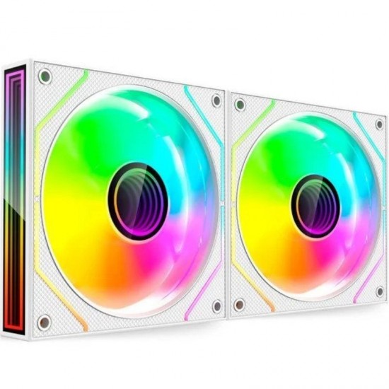 Pack 2 ventiladores mars gaming mf-3dprox2/ 12cm/ argb/ blancos