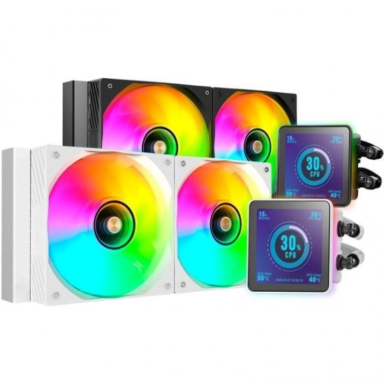 Sistema de refrigeración líquida mars gaming ml-visionpro240/ blanco