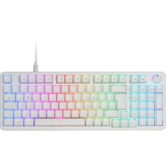 Teclado gaming mecánico mars gaming mkprobes/ switch azul/ blanco