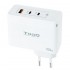 Cargador de Pared GaN TooQ TQWC-GANQC2PD100W/ 2xUSB Tipo-C/ 1xUSB/ 100W