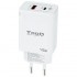 Cargador de Pared GaN TooQ TQWC-GANQCPD45WT/ 1xUSB Tipo-C/ 1xUSB/ 45W