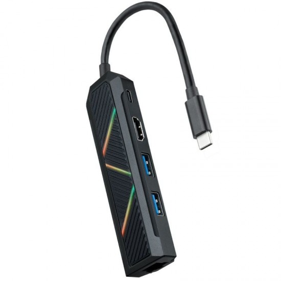 Docking usb tipo-c nanocable 10.16.0501/ 2xusb/ 1xusb tipo-c pd/ 1xhdmi/ 1xrj45/ negro Docking usb tipo-c nanocable 10.16.0501/ 2xusb/ 1xusb tipo-c pd/ 1xhdmi/ 1xrj45/ negro