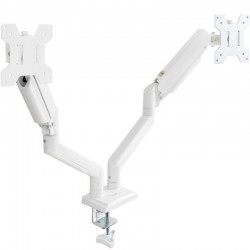 Soporte de Mesa para 2 Monitores TooQ DB1434TNR-W/ Giratorio/ Inclinable/ hasta 10kg