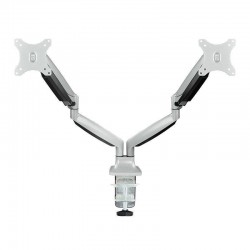 Soporte de Mesa para 2 Monitores TooQ DB3132TNR-S/ Giratorio/ Inclinable/ hasta 9kg