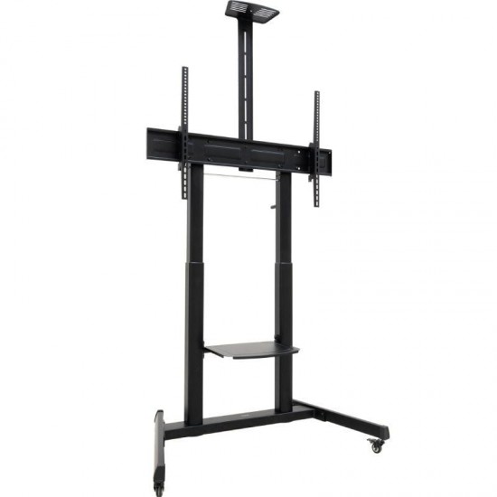 Soporte de suelo inclinable con ruedas tooq fs20406hm-b para tv de 60-100'/ hasta 120kg