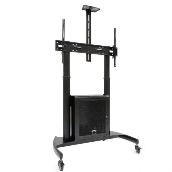 Soporte de suelo inclinable con ruedas tooq narnia fs20500m-b para tv de 60-100'/ hasta 100kg