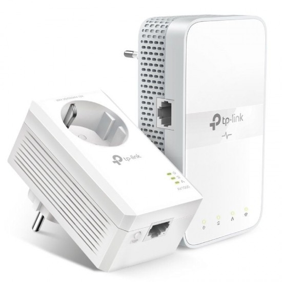 Adaptador powerline tp-link tl-wpa7617 kit 1000mbps/ alcance 300m/ pack de 2