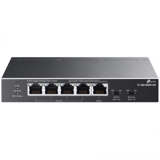 Switch tp-link tl-sg1005p-pd 5 puertos/ rj-45 1/ 2.5gbps poe Switch tp-link tl-sg1005p-pd 5 puertos/ rj-45 1/ 2.5gbps poe